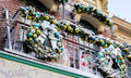 Dekra-Lite Coastal Christmas Pre-Decorated Garland on Building