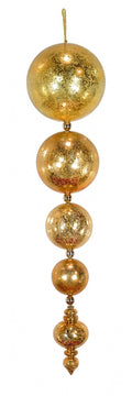Dekra-Lite Jumbo Gold Mercury Ball Finial Ornament