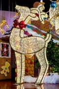 Dekra-Lite Warm White 3D Waterloo Reindeer with Red Bow