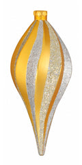 Dekra-Lite Gold & Silver Glitter Spiral Finial