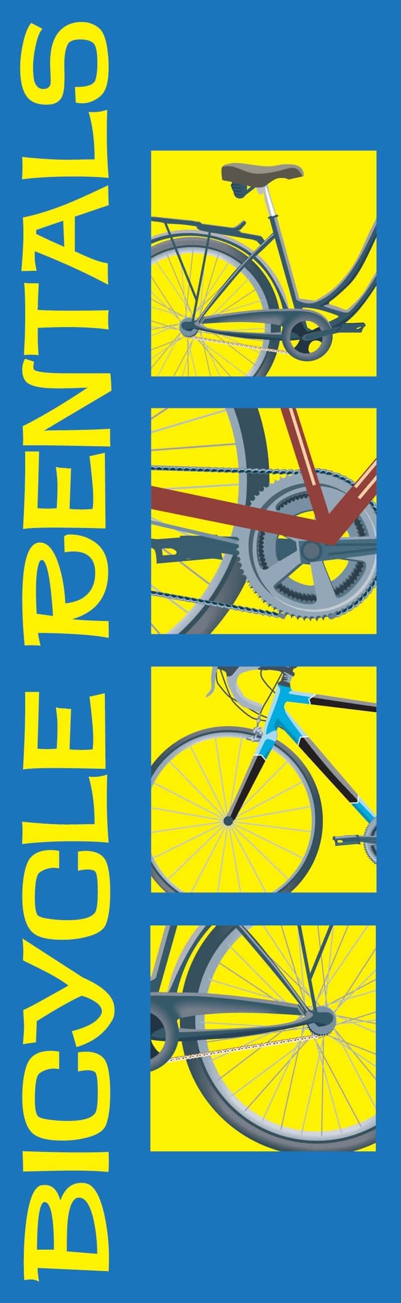 Bicycle Rentals Single Vinyl Banner