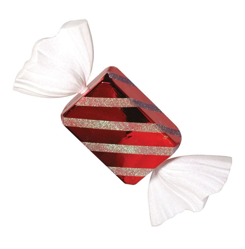 Red and White Rectangle Jumbo Ornament