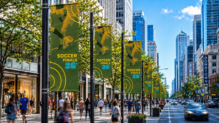 How Street Pole Banners Help Host Cities Drive Foot Traffic During Major Sports Events
