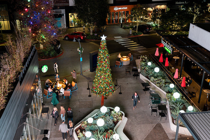 Modern Christmas decor for trendy commercial locations.