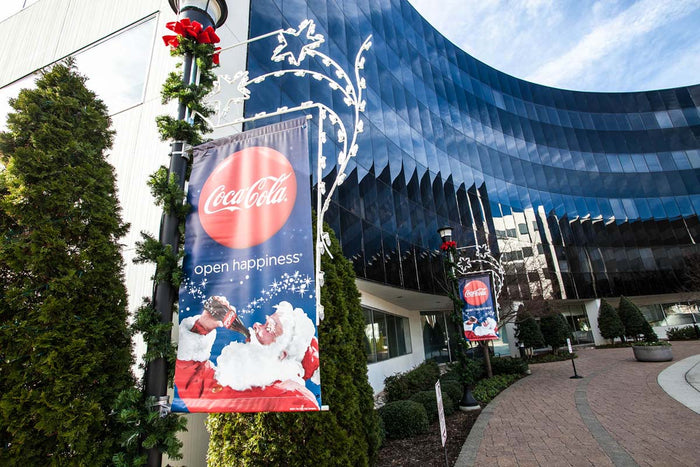 Coca Cola graphics for the holiday season.