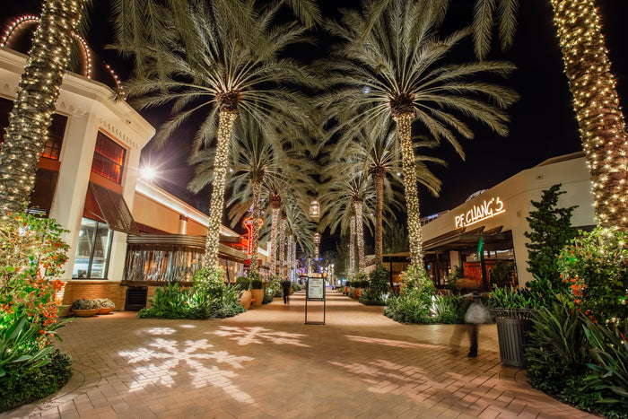 Snowflake Image Projection System at Irvine Spectrum.