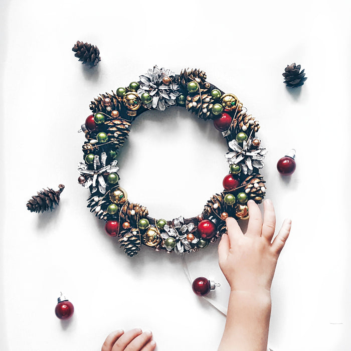 Decorations on a Holiday Wreath