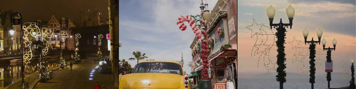 Pole-Mounted Christmas Decorations