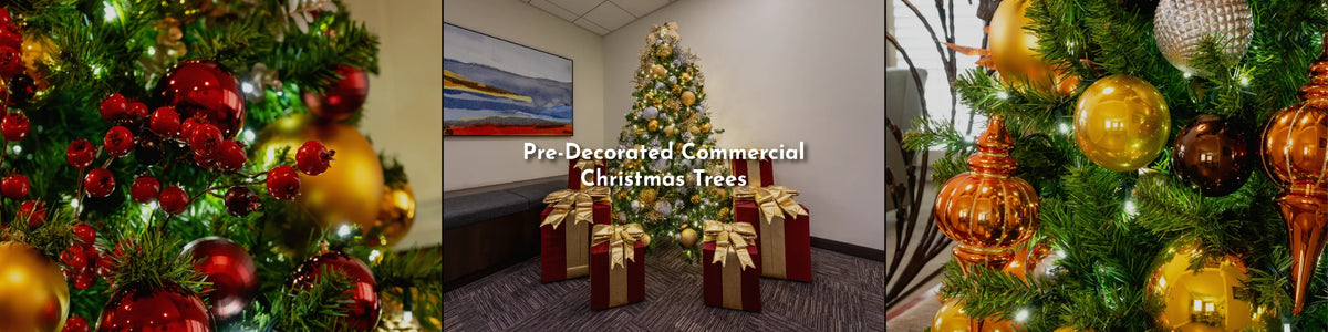 Pre-Decorated Commercial Christmas Trees