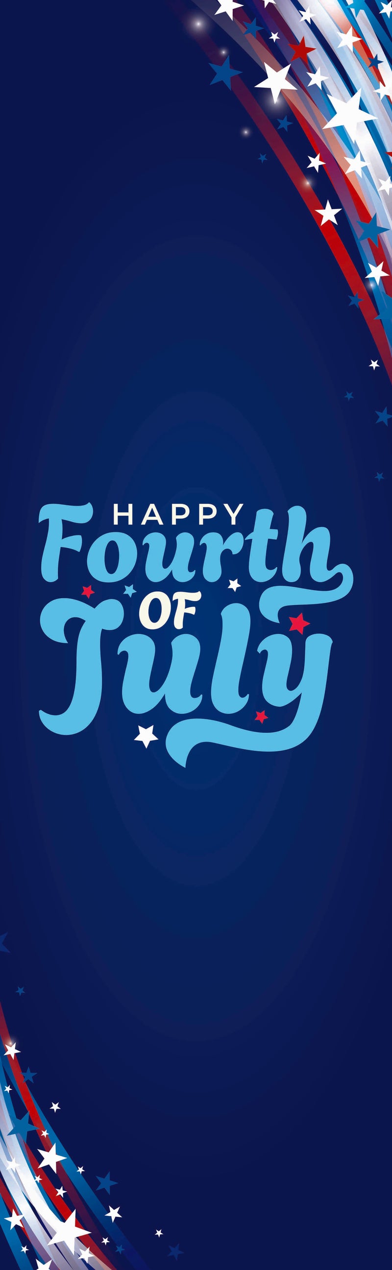 4th of July Single Vinyl Banner