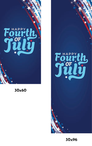 4th of July Single Vinyl Banner