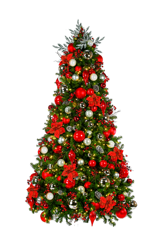 Holiday Red Pre-Decorated Trees