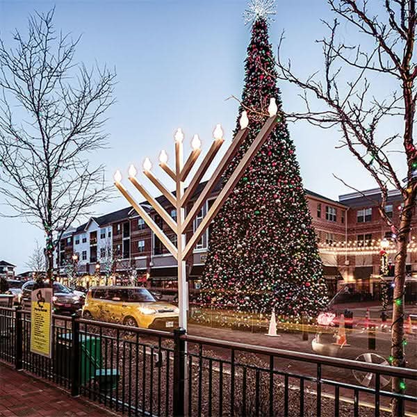 Aluminum-Brushed Menorah LED Replacement Bulb Set