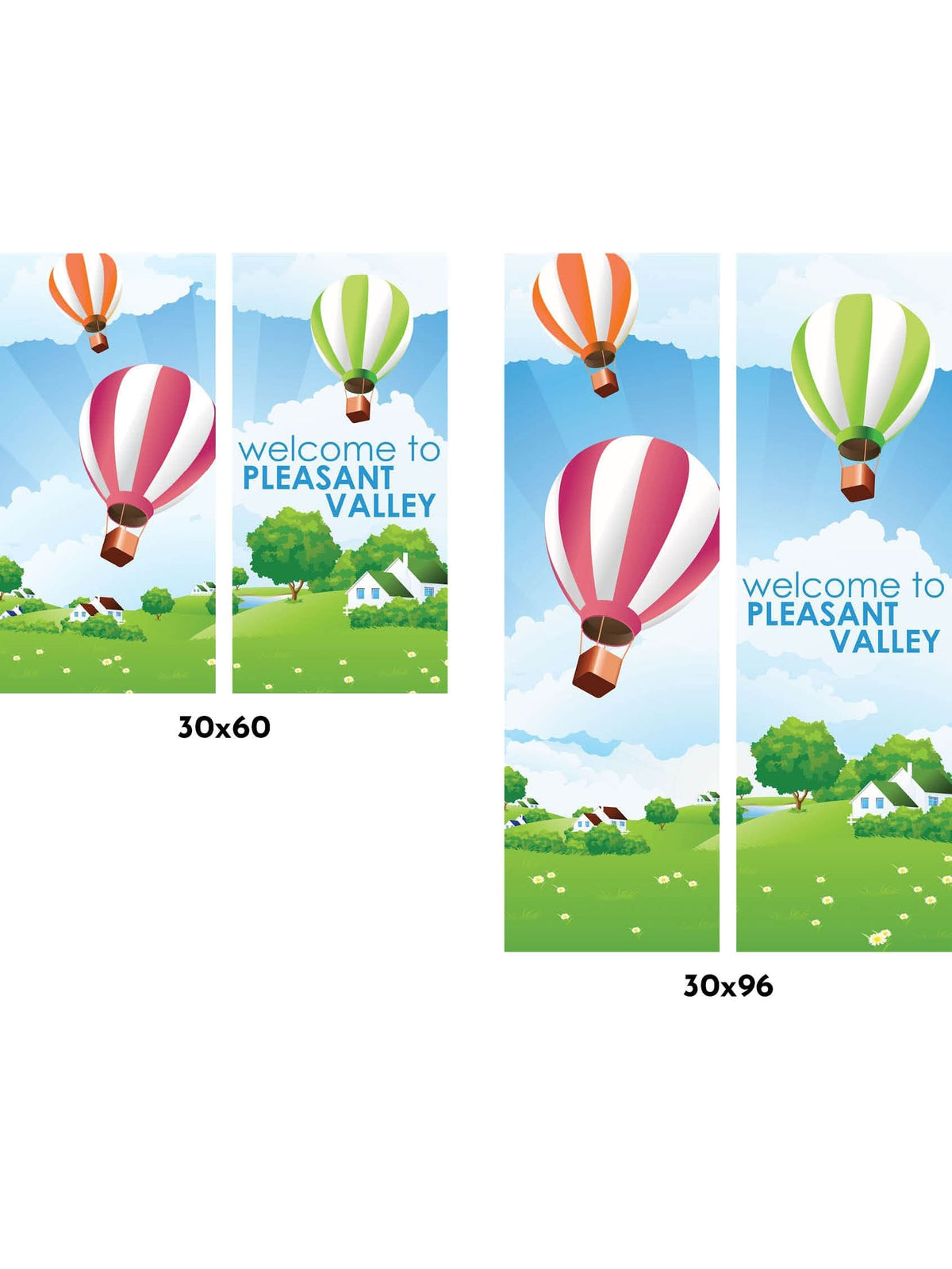 Ballooning Double Vinyl Banner Set