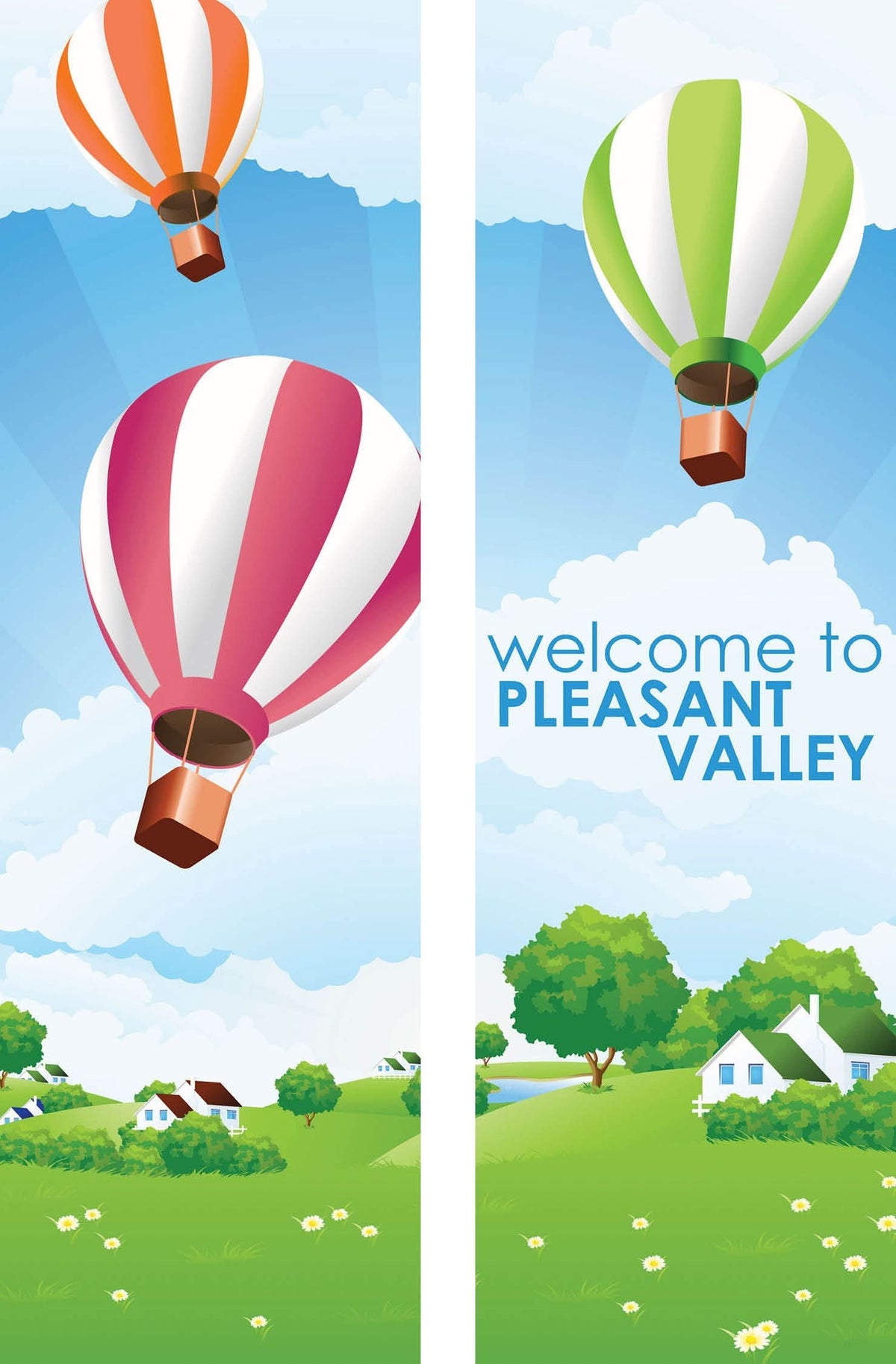 Ballooning Double Vinyl Banner Set