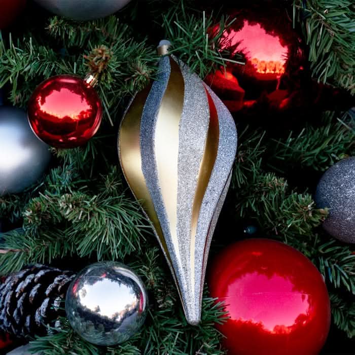 Glitter Spiral Finial Ornaments