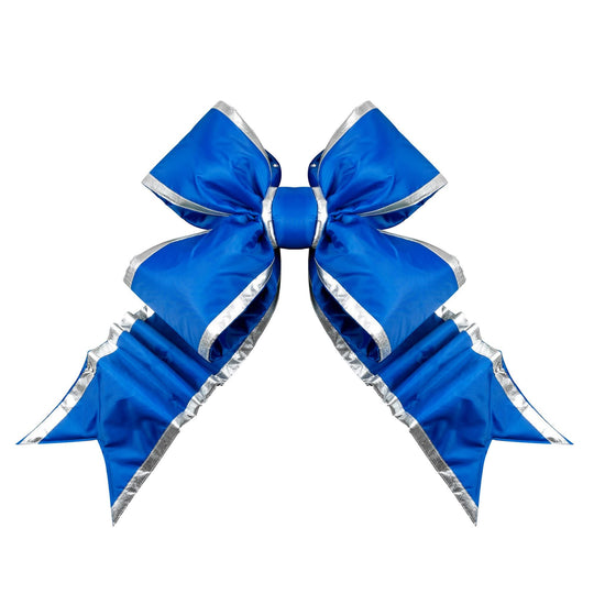 Blue Structural Bow with Silver Trim 36"