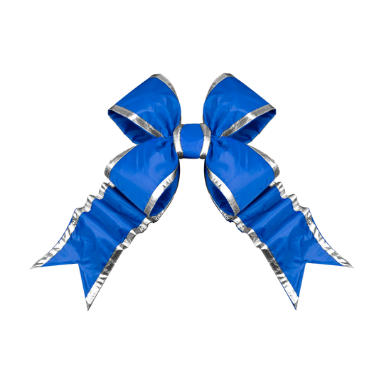 Blue Structural Bow with Silver Trim 18" and 24"