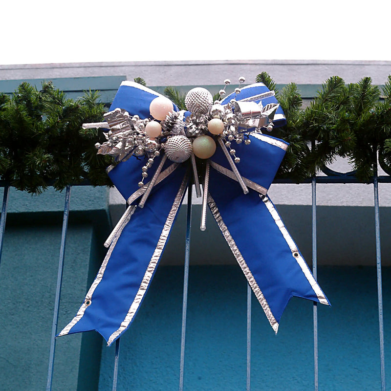 Blue Structural Bow with Silver Trim 18