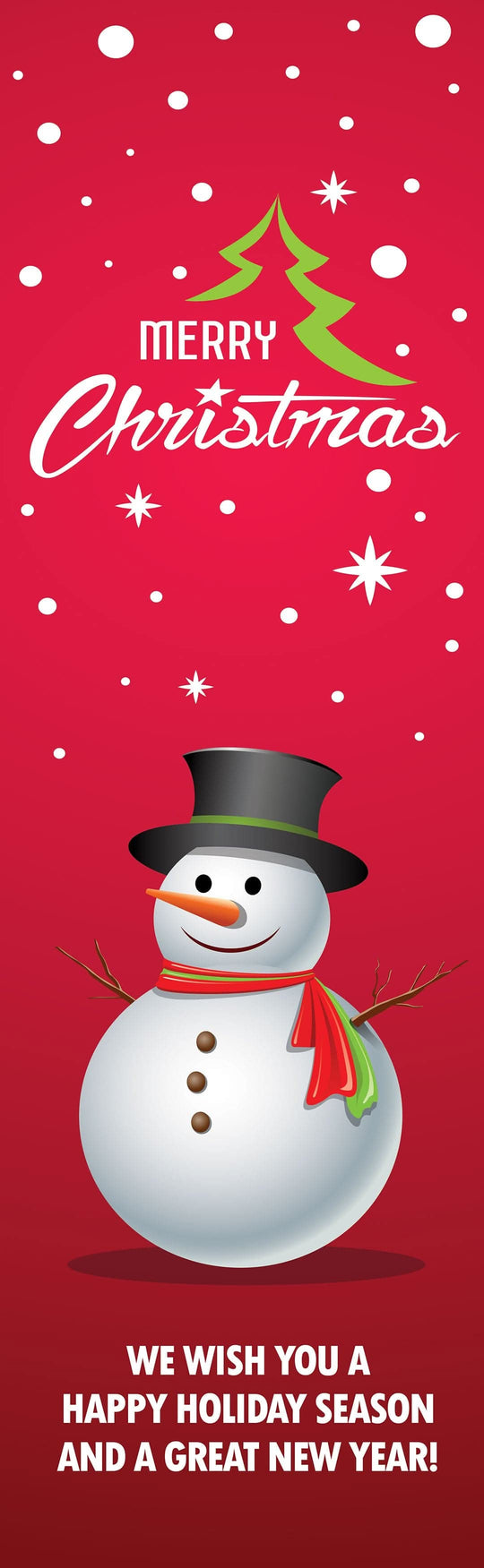 Bright Snowman Single Vinyl Banner