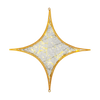Decorative brighton star-shaped warm lights with gold frame and mesh interior