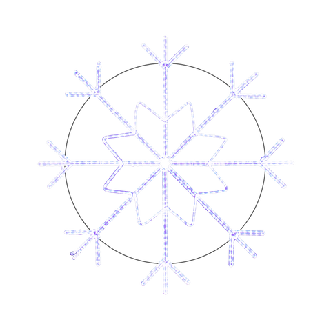 Dekra-Lite Brilliant Snowflake LED Ropelight Pole Mount