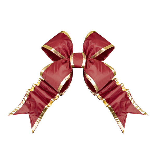 Burgundy Ribbon with Gold Edging