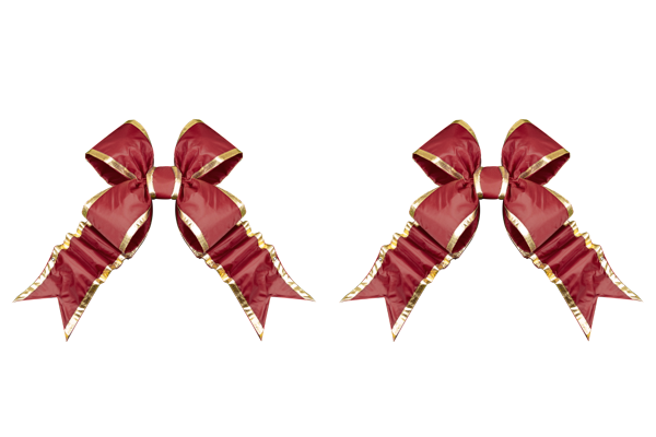 Burgundy Structural Bow with Gold Trim 18" and 24"