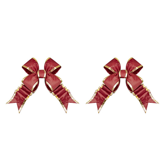 Burgundy Structural Bow with Gold Trim 18" and 24"