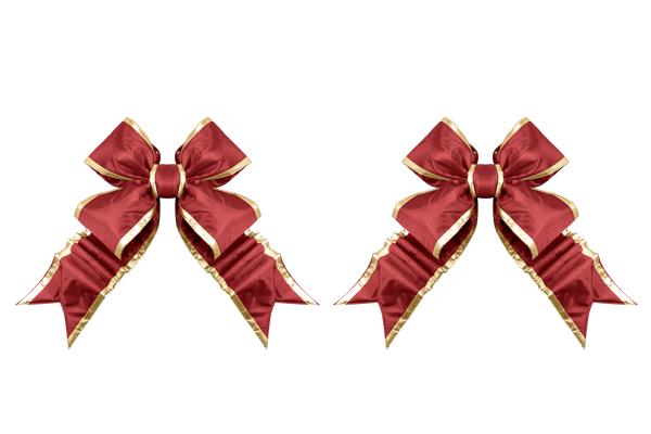 Burgundy Structural Bow with Gold Trim 36", 48", and 60"