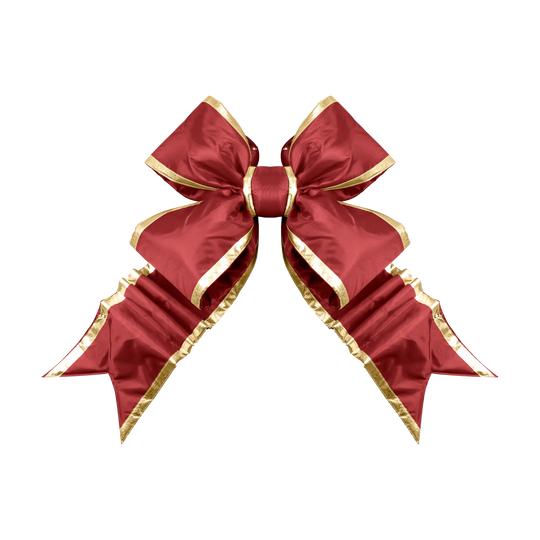 Burgundy Structural Bow with Gold Trim 36"