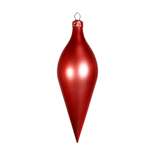 Ornament 8" Oval Candy Apple Red