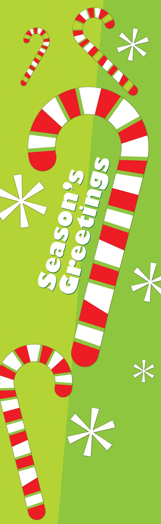Candy Cane Blizzard Single Vinyl Banner