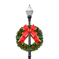 Dekra-Lite Center Mount Bow Wreath Lamppost Silhouette