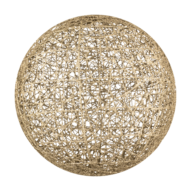 24" Champagne Glitter Ball Cage