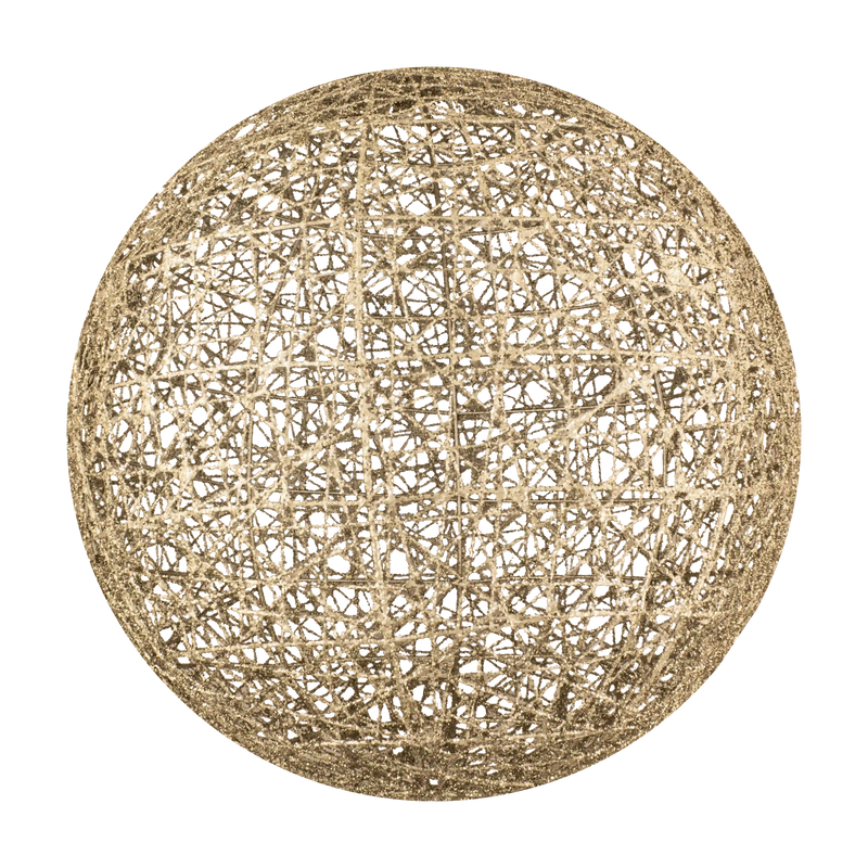 18" Champagne Glitter Ball Cage