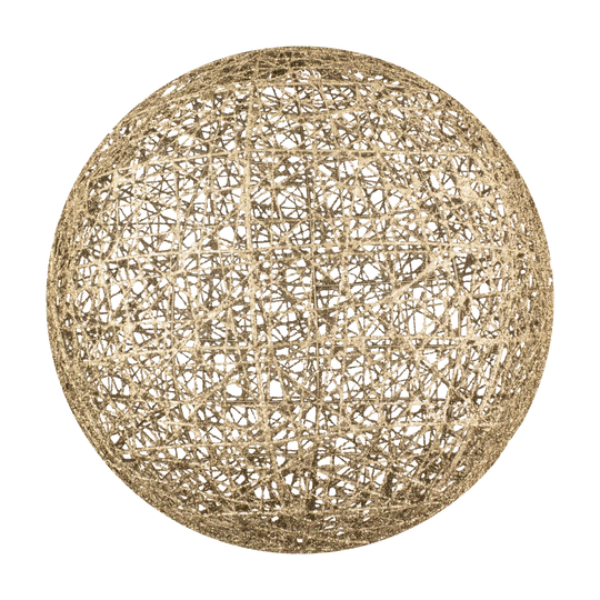 18" Champagne Glitter Ball Cage