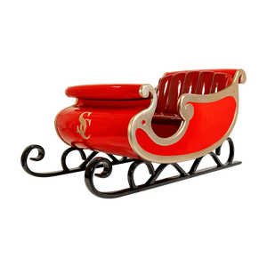 Cherry Red Santa Claus Monogram Sleigh