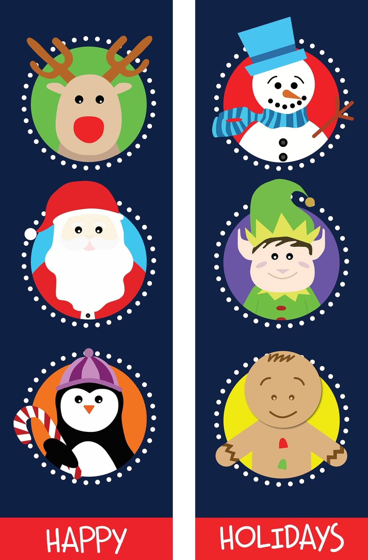 Christmas Characters Double Vinyl Banner Set