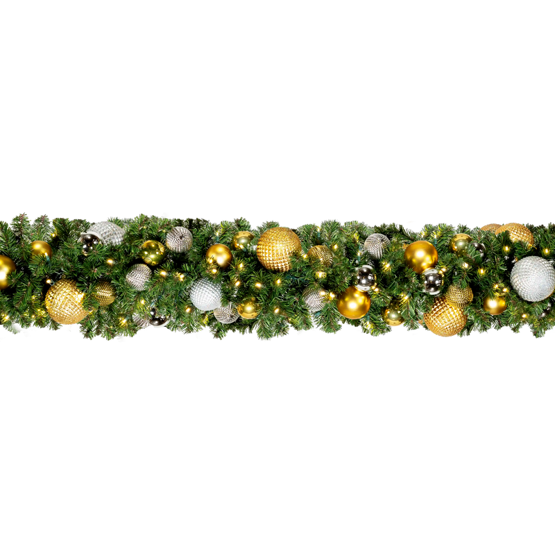 Elegant Pre-Decorated Garlands 10' Sections