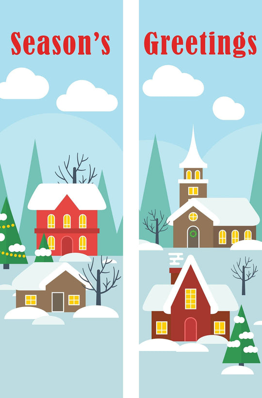 Christmas Town Double Vinyl Banner Set