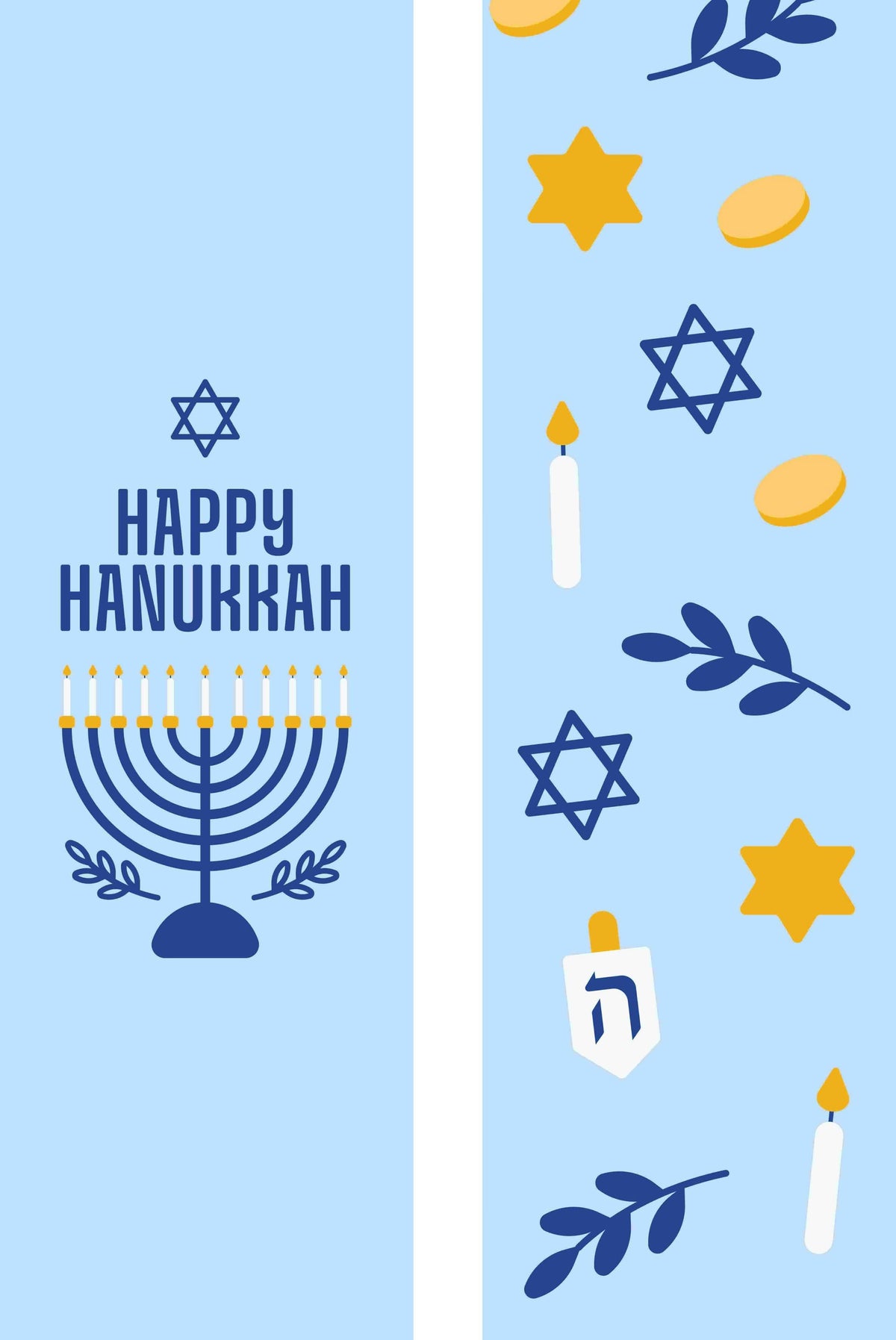 Classic Hanukkah Vinyl Banners