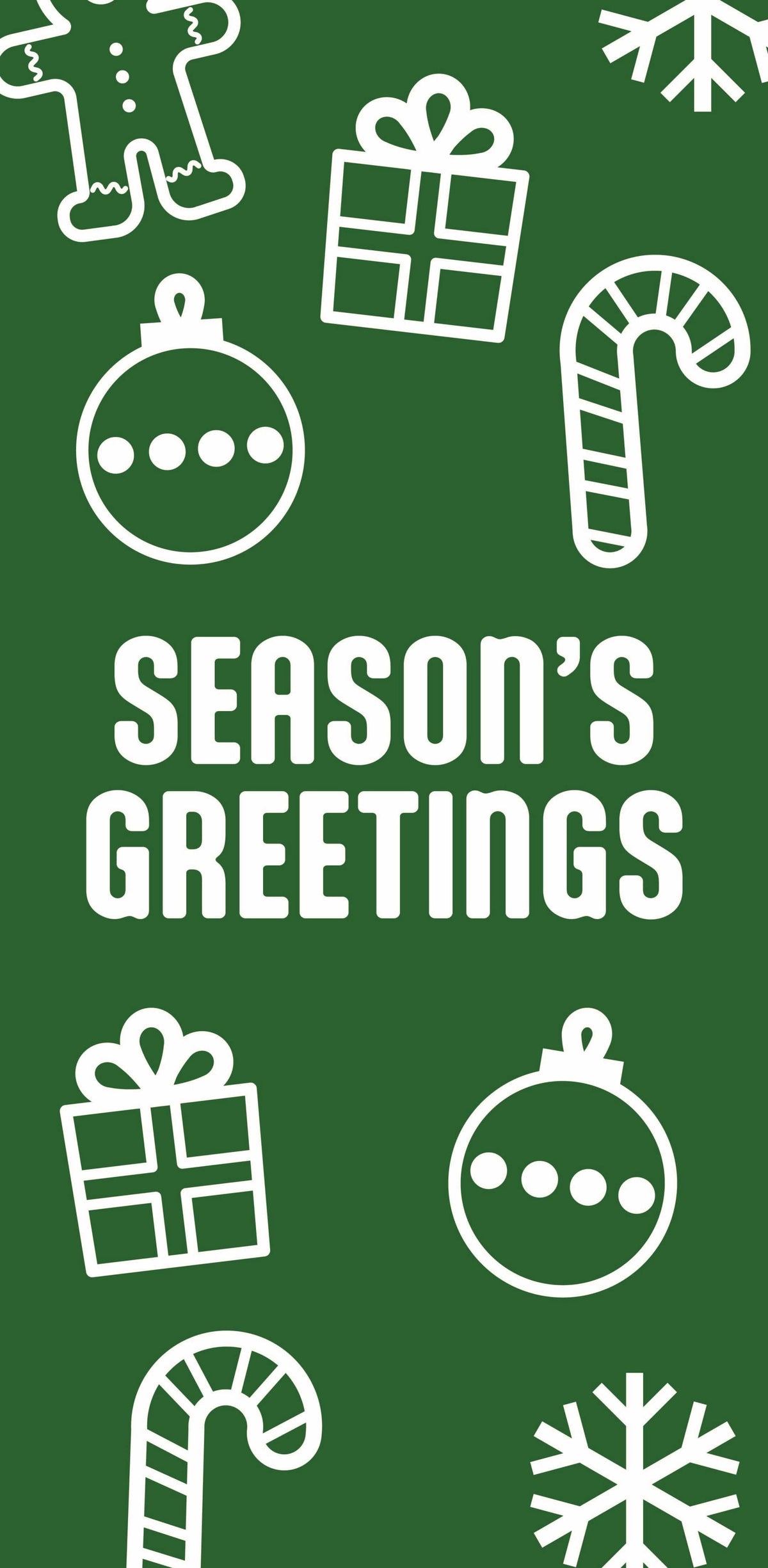 Classic Season’s Greetings Single Vinyl Banner