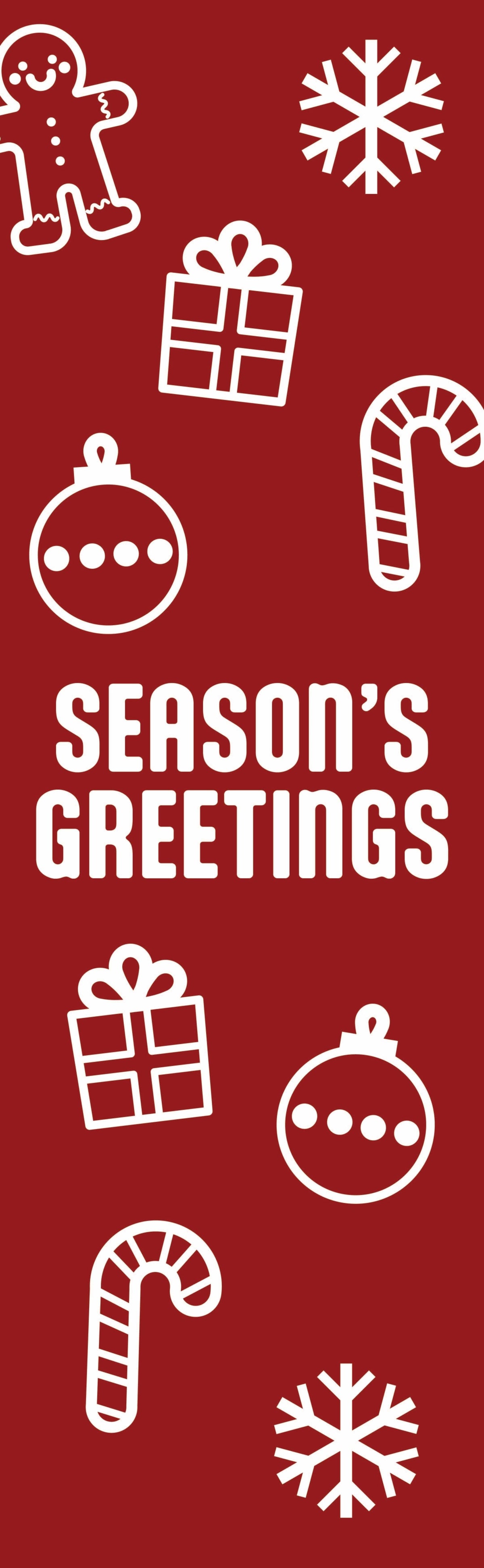 Classic Season’s Greetings Single Vinyl Banner