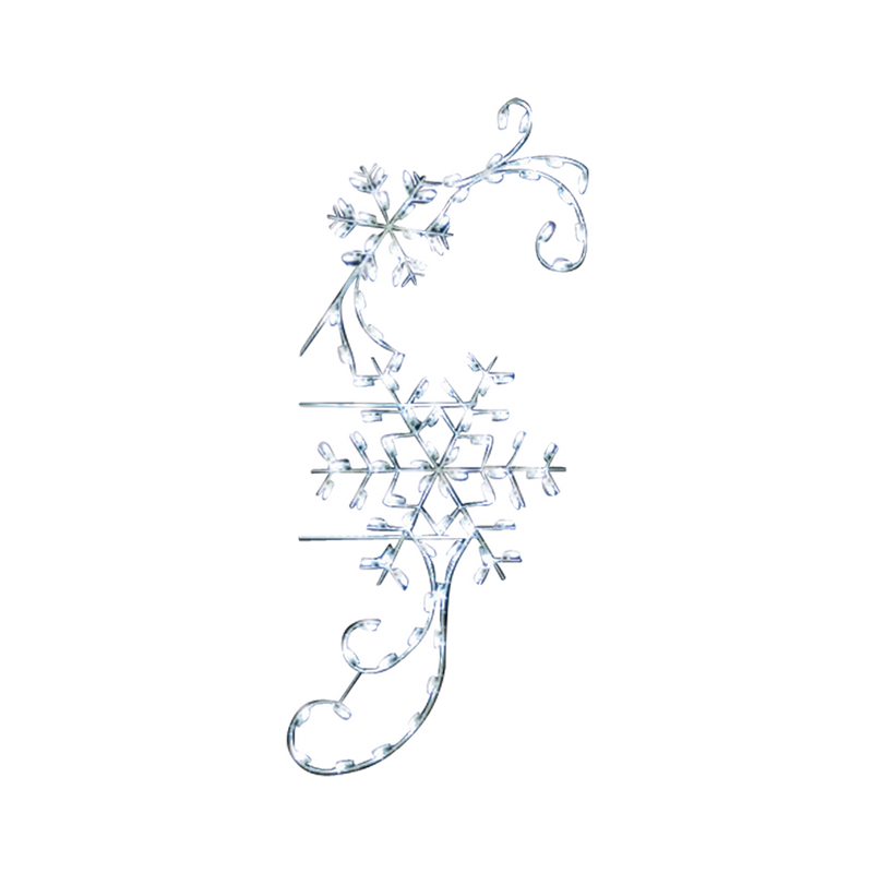 8' Classic Winter Snowflake LED Lit Pole Mount