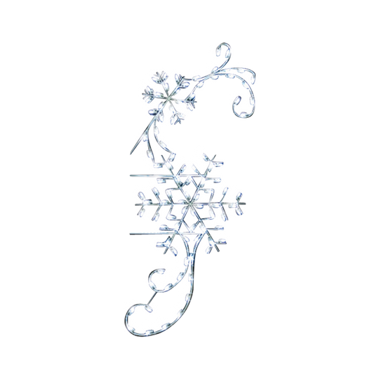 8' Classic Winter Snowflake LED Lit Pole Mount