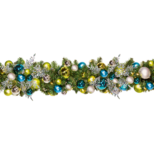 Coastal Christmas Pre-Decorated Garlands 10' Sections