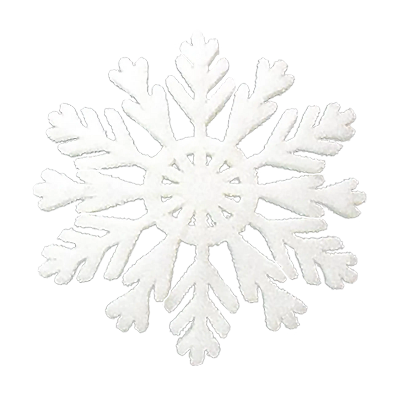 Crystal Iced Flat Snowflake