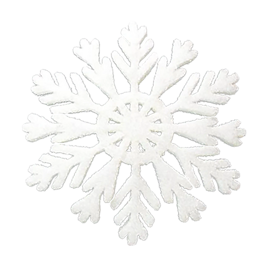 Crystal Iced Flat Snowflake
