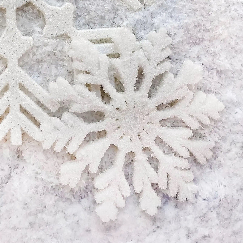 Crystal Iced Flat Snowflake